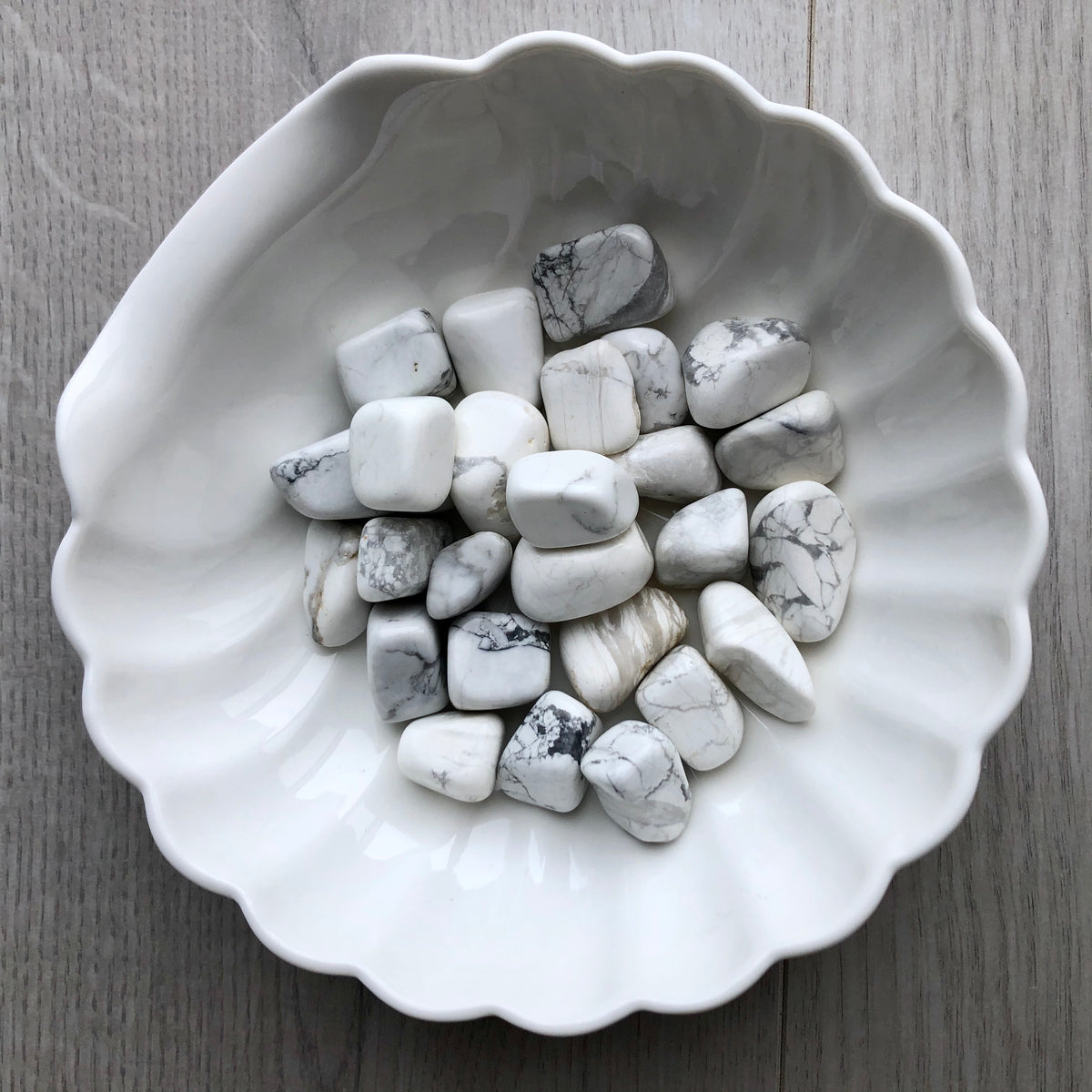 Howlite Tumbled Pocket Stone Crystal Specimen Medium – Wholehearted Crystal Creations