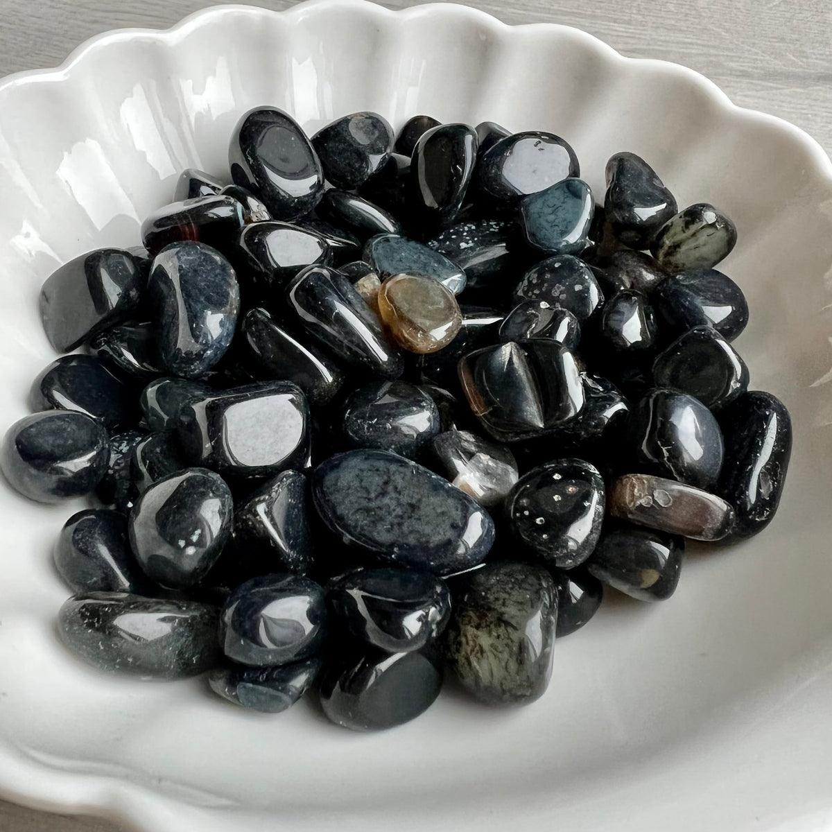 Black Agate Tumbled Pocket Stone Specimen – Wholehearted Crystal Creations