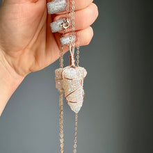 Angel Aura Spirit Quartz wire wrapped necklace