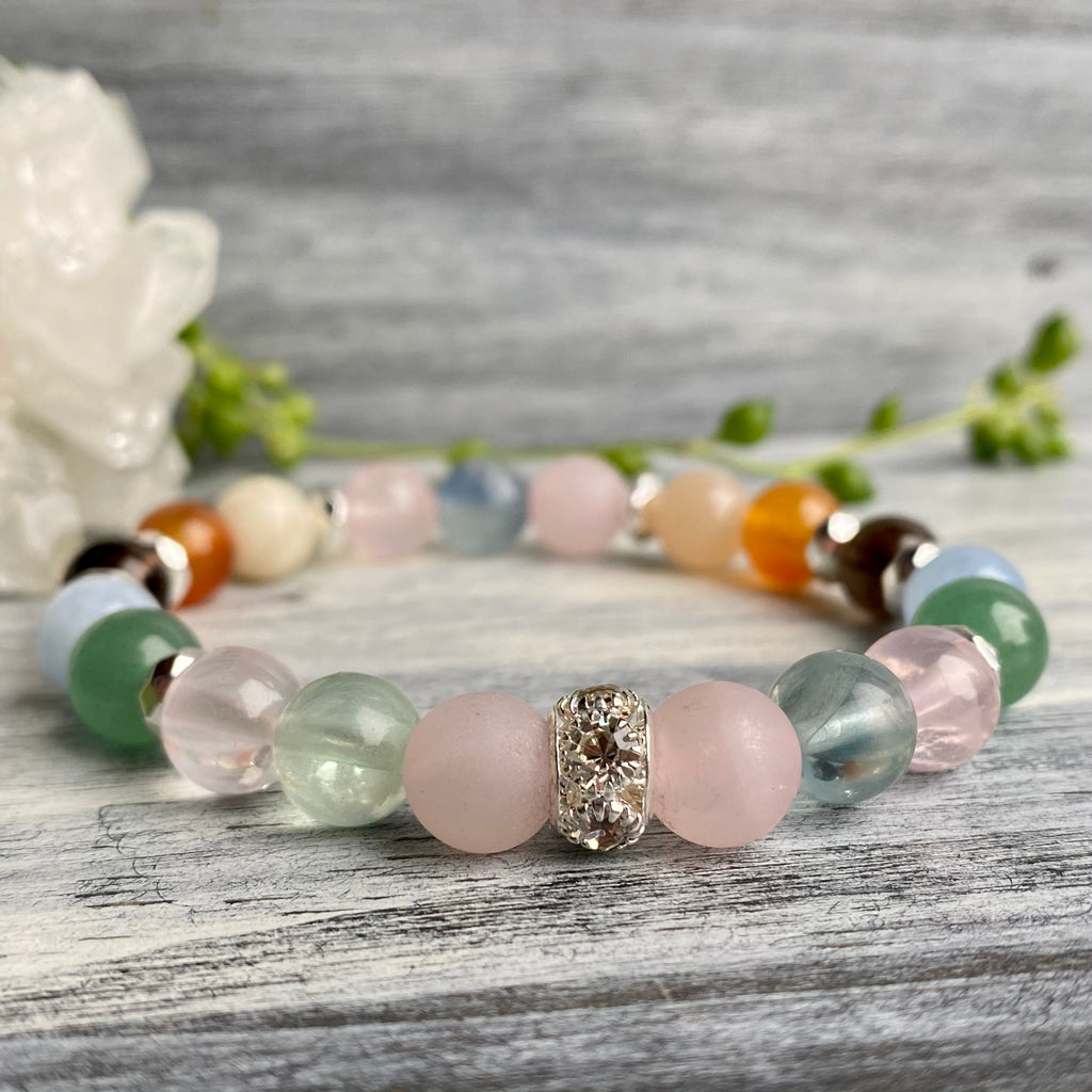 Fertility & Pregnancy Support Intention Bracelet with Silver Hematite Spacers – Wholehearted Crystal Creations