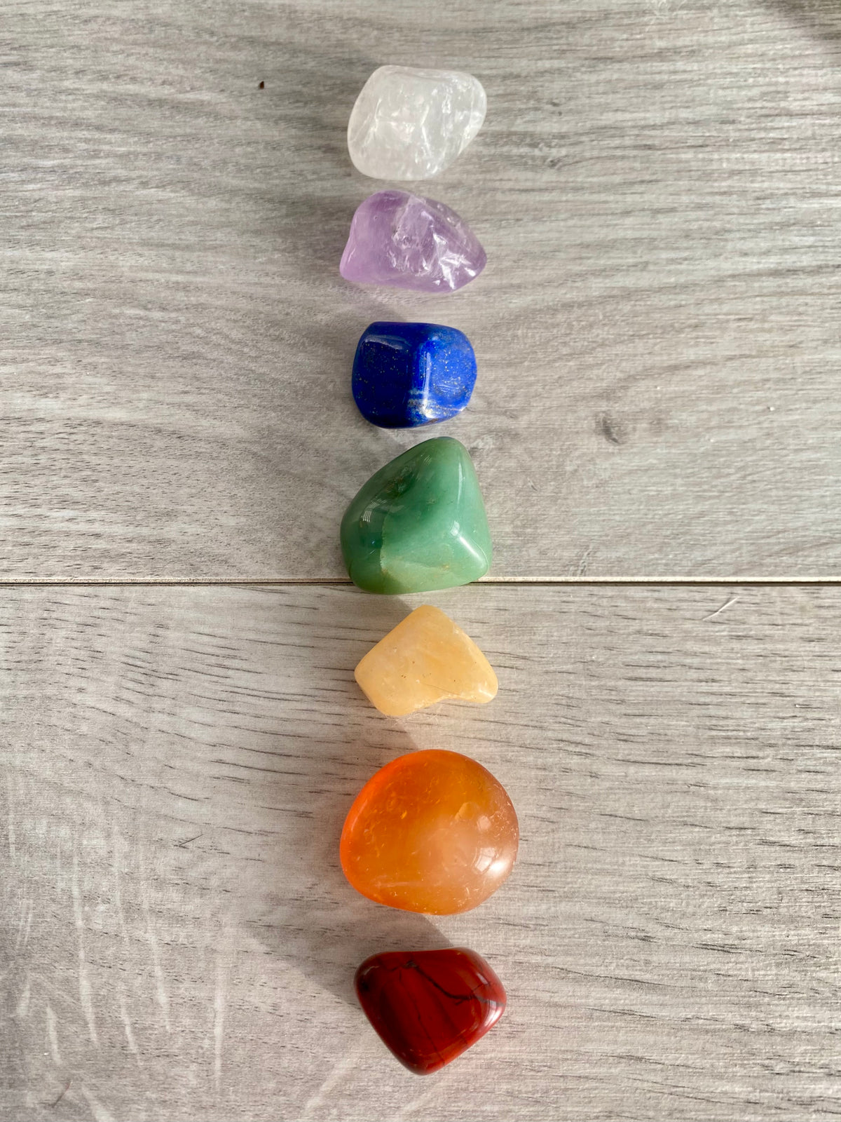7 Chakra Healing Crystal Specimen Tumble Set – Wholehearted Crystal Creations