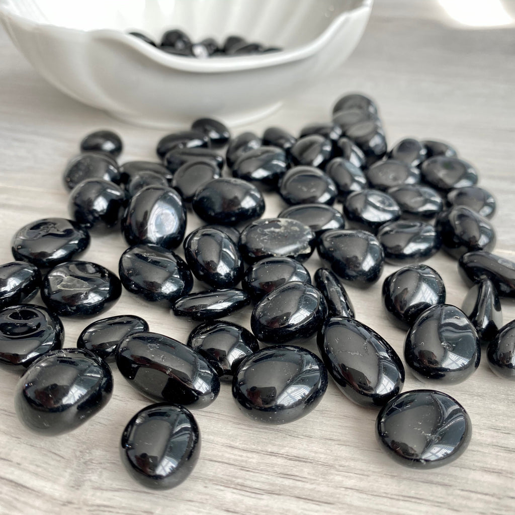 Black Tourmaline Medium Tumbled Pocket Stone – Wholehearted Crystal Creations