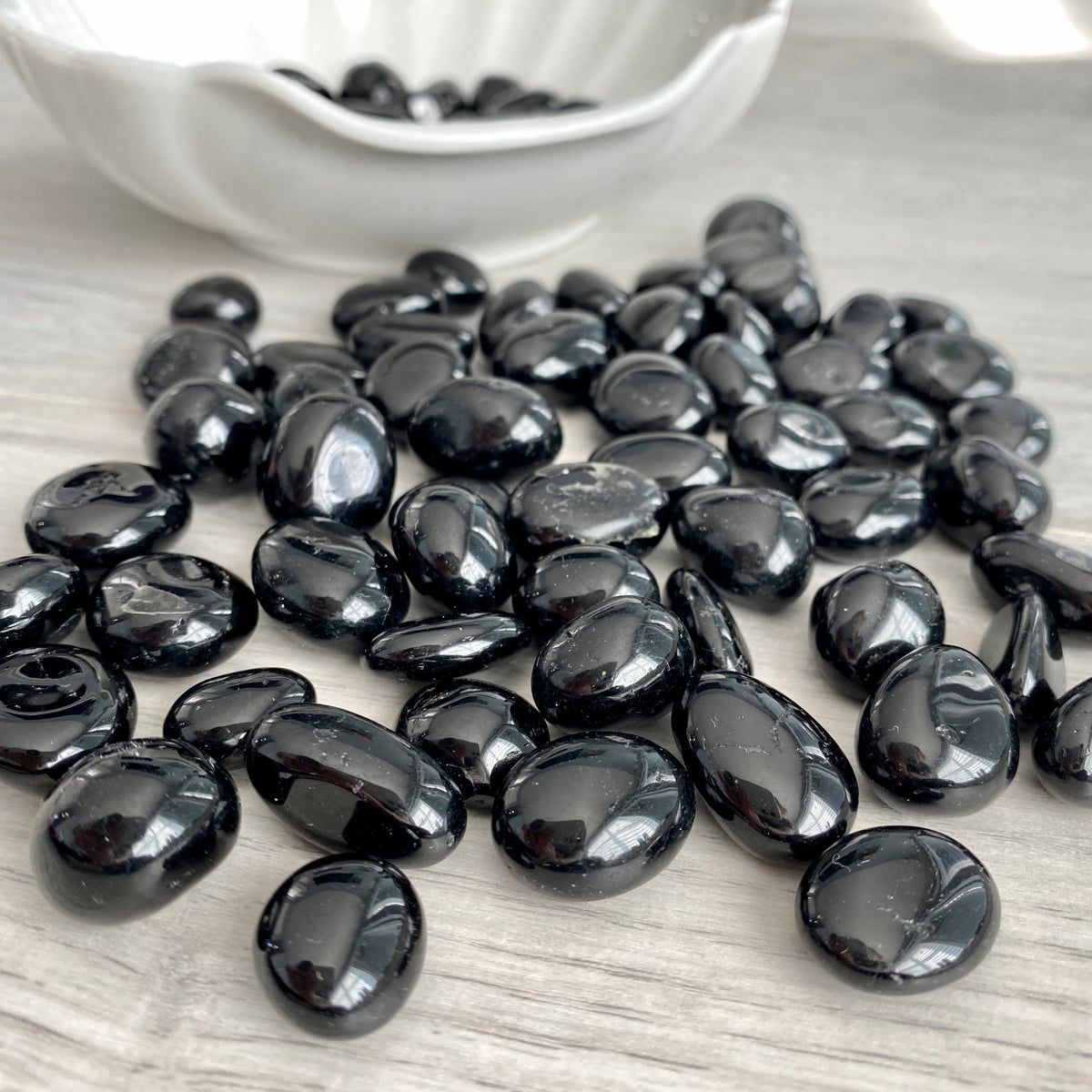 Black Tourmaline Medium Tumbled Pocket Stone – Wholehearted Crystal Creations