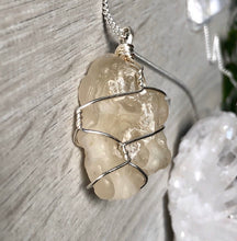 Chalcedony wire wrapped necklace