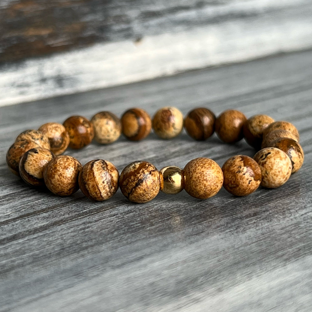 Picture Jasper Stretch Bracelet – Wholehearted Crystal Creations
