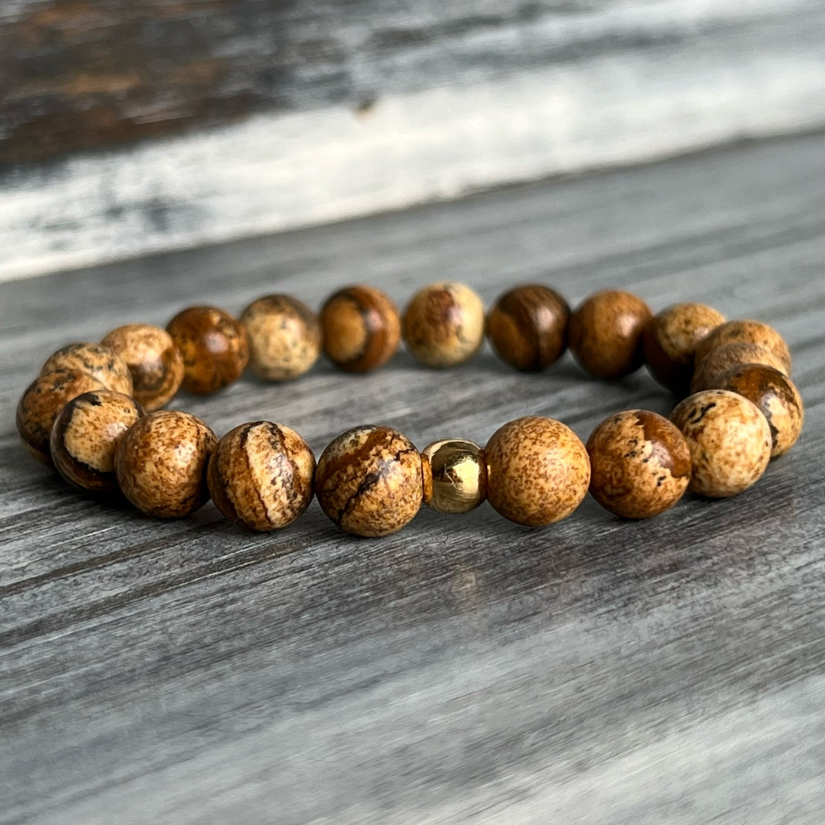 Picture Jasper Stretch Bracelet – Wholehearted Crystal Creations