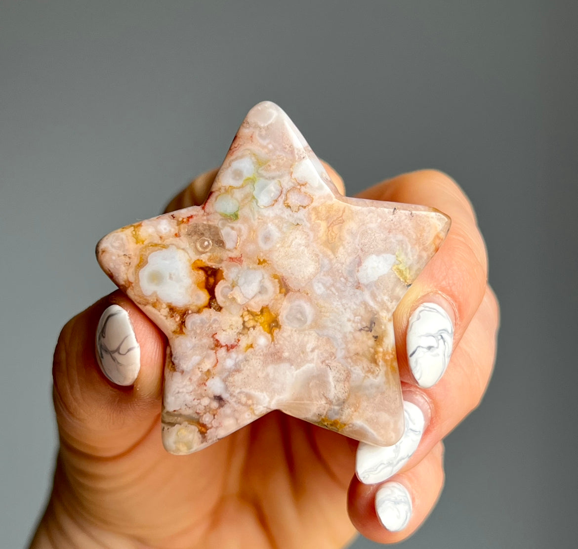 Flower Agate Star Carving Crystal Specimen – Wholehearted Crystal Creations