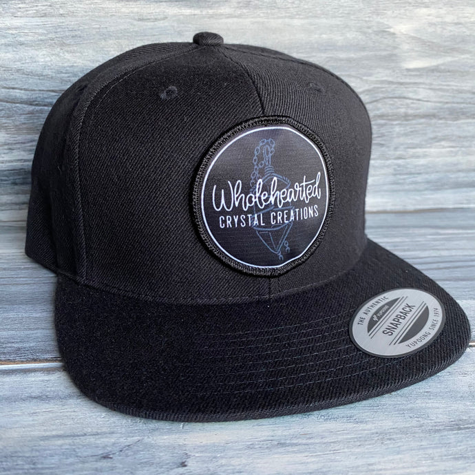 Wholehearted Black Yupoong Classic Flatbill Snapback Hat