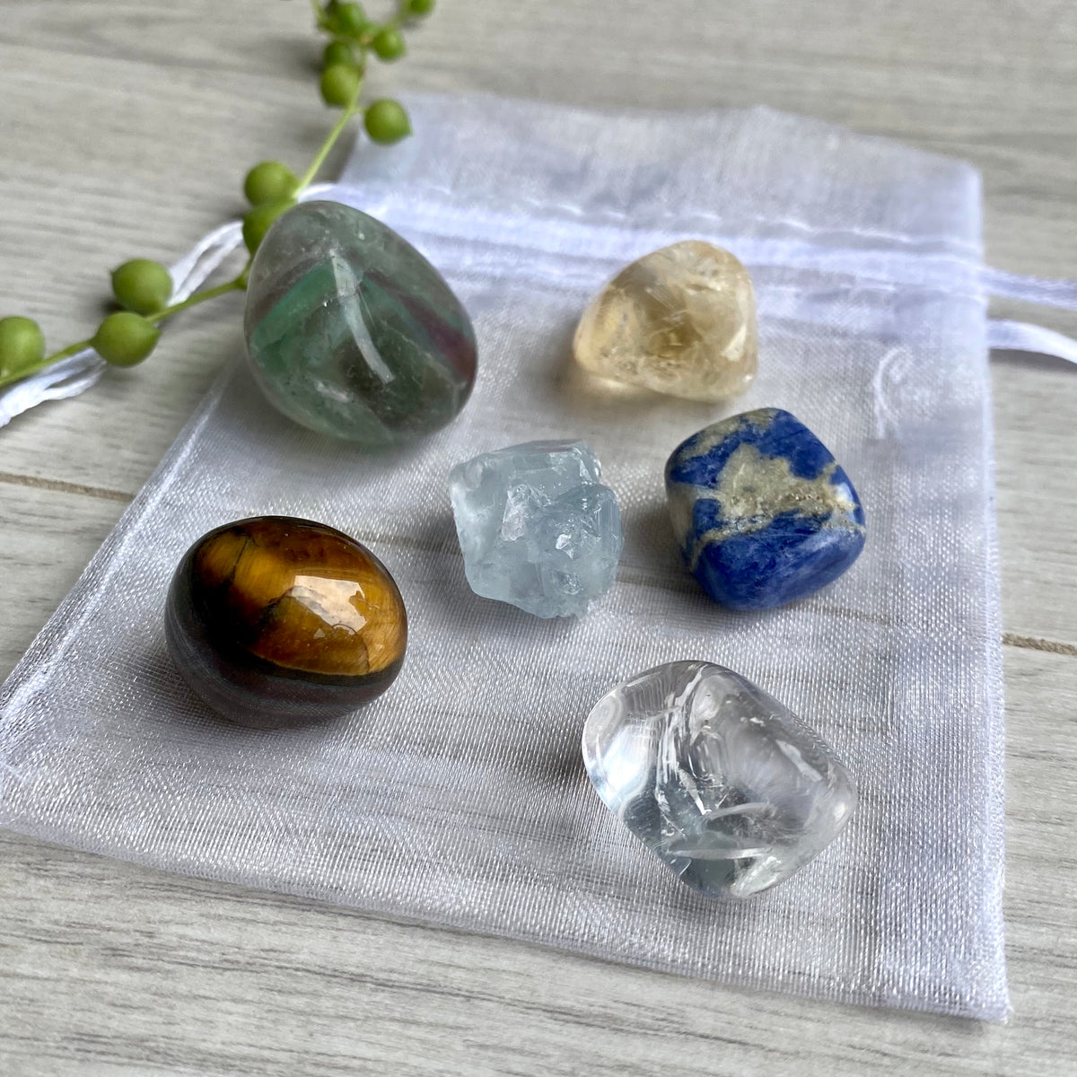 Concentration Focus Pocket Stone Crystal Set – Wholehearted Crystal Creations