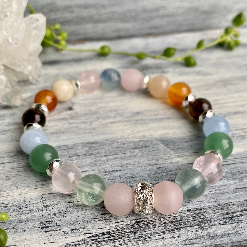 Fertility & Pregnancy Support Intention Bracelet with Silver Hematite Spacers – Wholehearted Crystal Creations