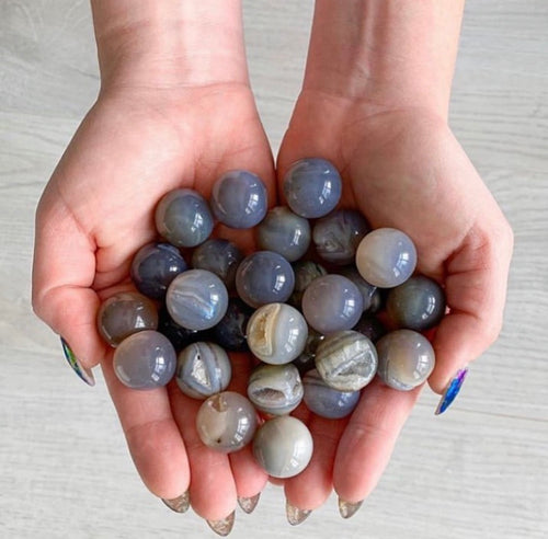Agate Druzy Sphere Crystal Specimen (DAS7) – Wholehearted Crystal Creations