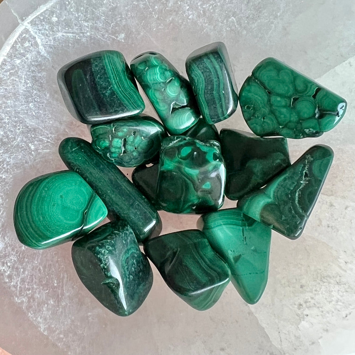 Malachite Extra Small Tumbled Pocket Stone Specimen – Wholehearted Crystal Creations