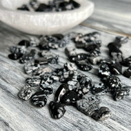 Snowflake Obsidian Extra Small Tumbled Pocket Stone x4 – Wholehearted Crystal Creations