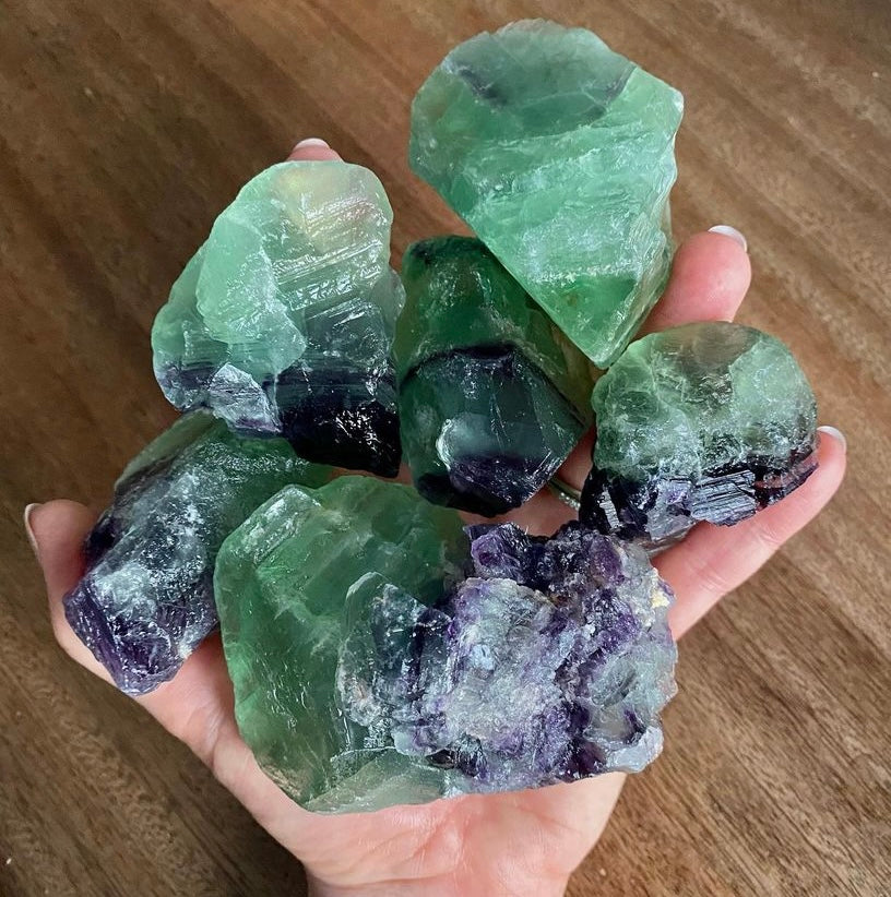 Rainbow Fluorite Crystal Specimen XXLarge – Wholehearted Crystal Creations