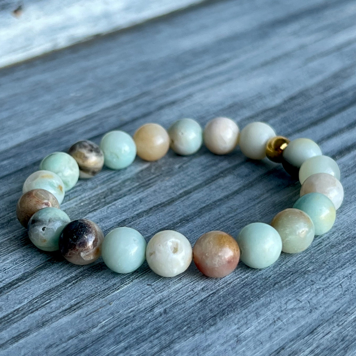 Gloss Amazonite Stretch Bracelet – Wholehearted Crystal Creations