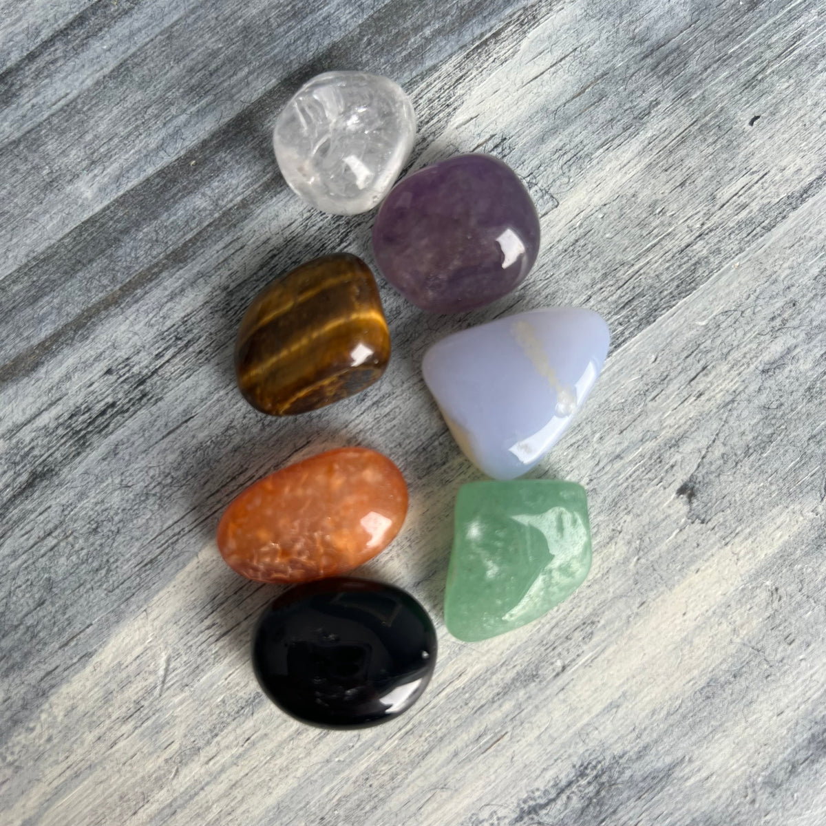 7 Chakra Healing Crystal Specimen Tumble Set – Wholehearted Crystal Creations