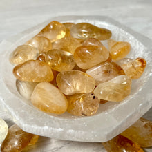 Citrine (Heat treated Amethyst) tumbled pocket stone crystal specimen