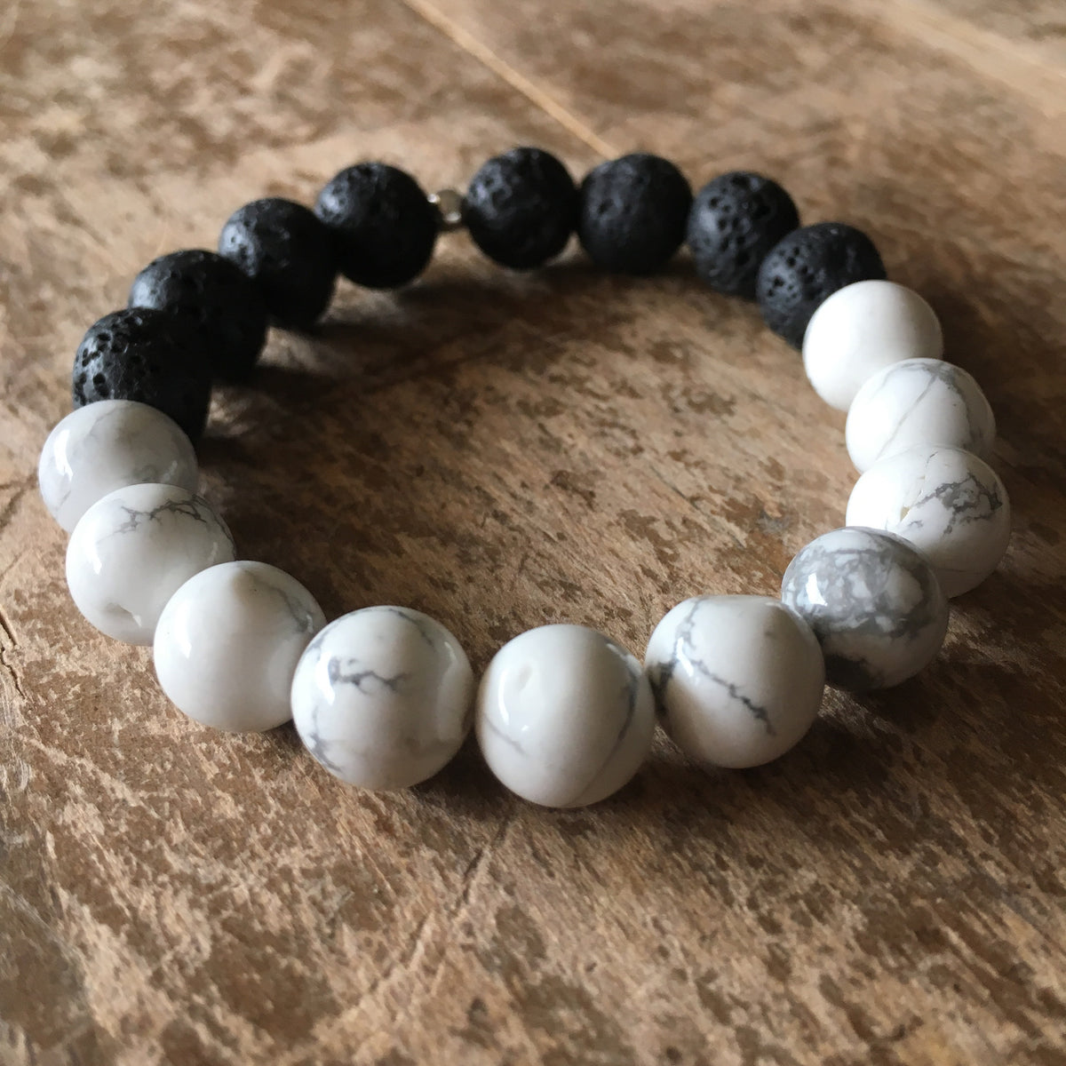 Howlite Lava Stone Diffuser Bracelet 10mm – Wholehearted Crystal Creations