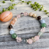 Fertility & Pregnancy Support Intention Bracelet with Silver Hematite Spacers & Carnelian Pocket Stone Specimen – Wholehearted Crystal Creations