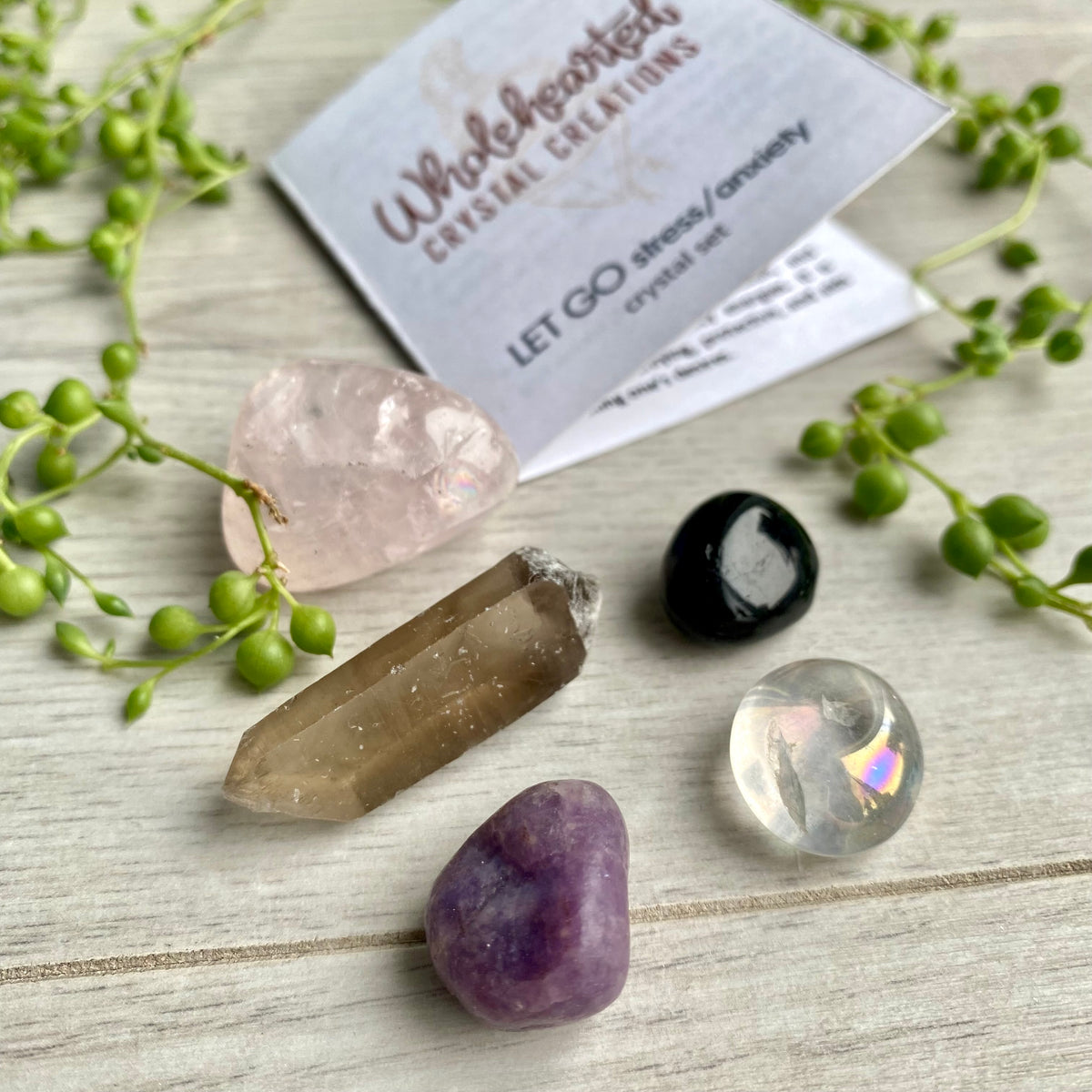 Let Go Stress Anxiety Pocket Crystal Specimen Set – Wholehearted Crystal Creations
