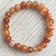 Carnelian Beaded Stretch Bracelet – Wholehearted Crystal Creations