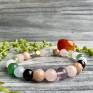 Fertility & Pregnancy Support Intention Stretch Bracelet & Carnelian Pocket Stone Specimen – Wholehearted Crystal Creations