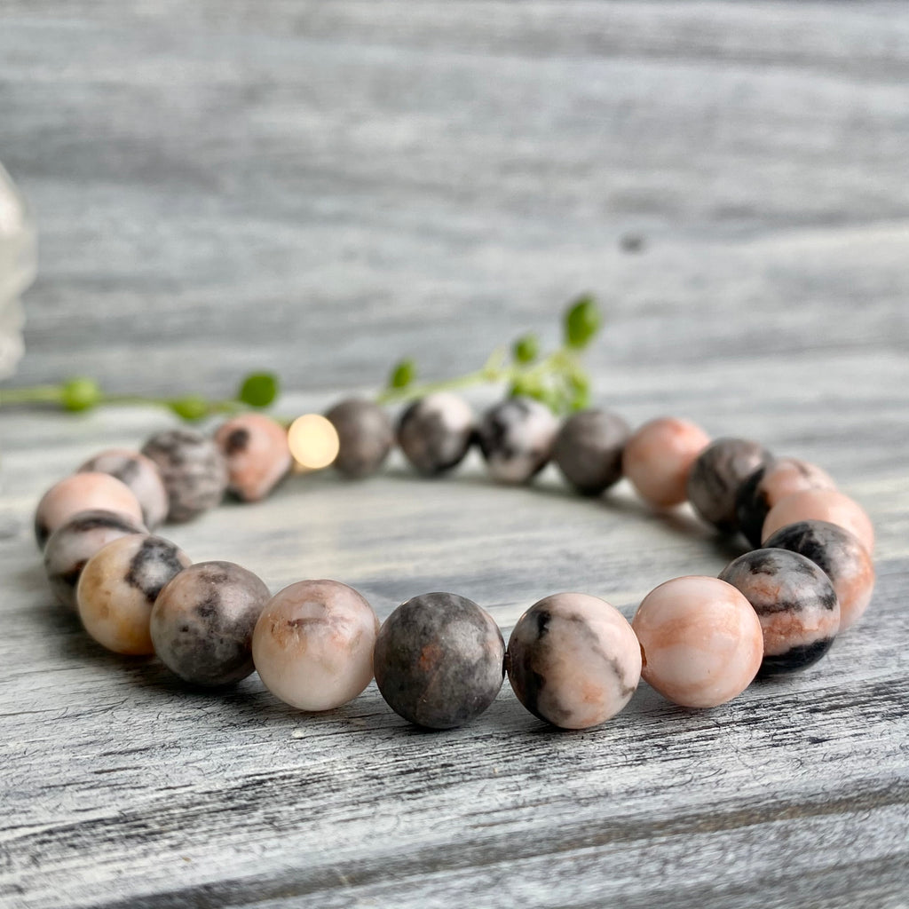 Pink Jasper Hematite Stretch Bracelet – Wholehearted Crystal Creations