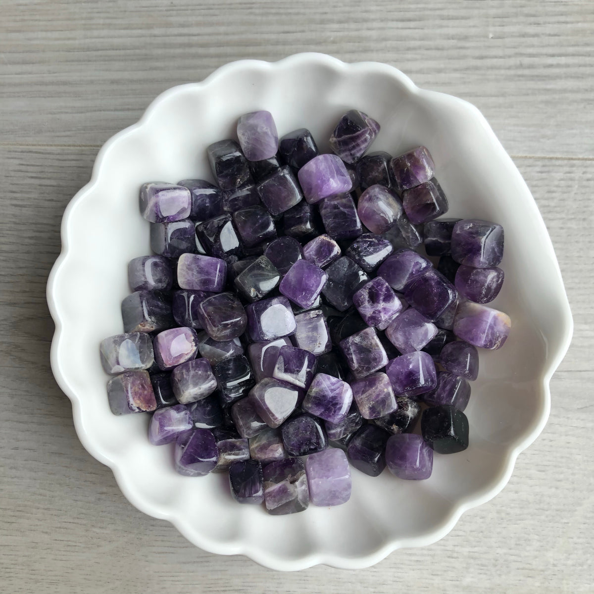 Amethyst Cube Tumbled Stone Crystal Specimen – Wholehearted Crystal Creations