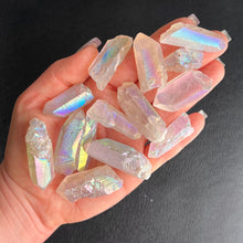 Angel Aura Quartz crystal point pocket stone specimen