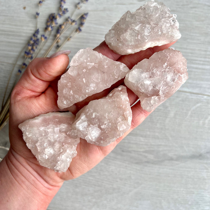 Pink Apophyllite cluster specimen