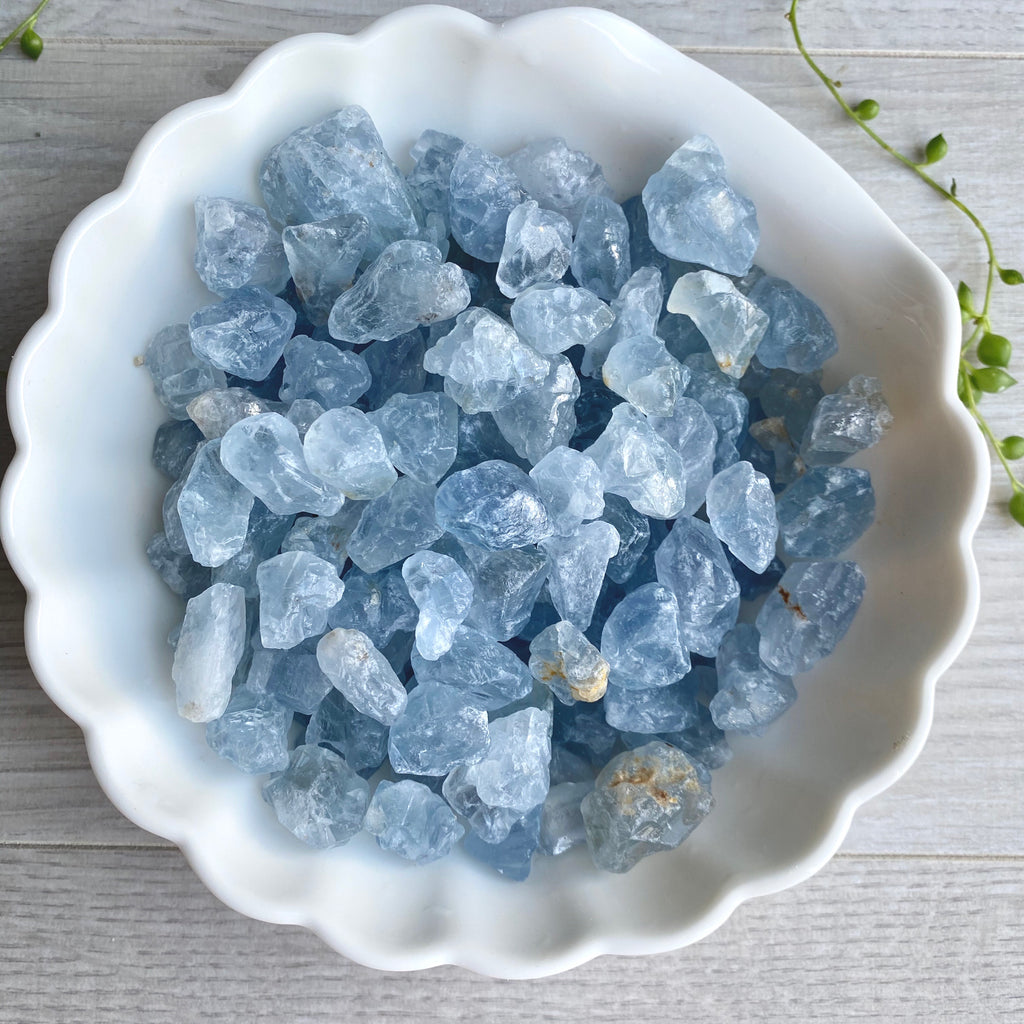 Celestite Raw Pocket Stone Specimen Small – Wholehearted Crystal Creations