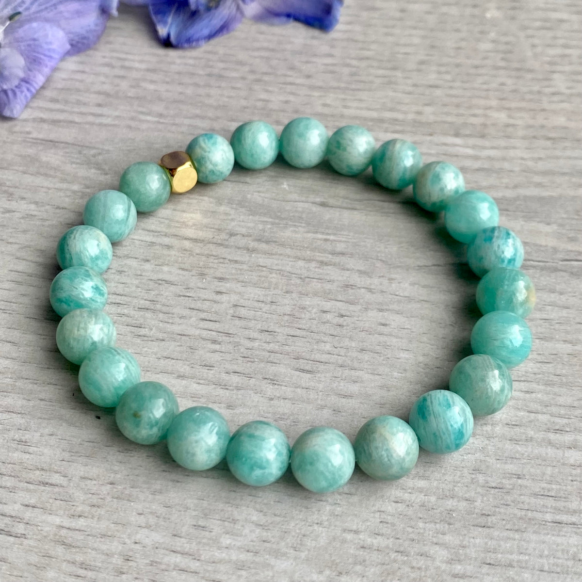 Amazonite Beaded Stretch Bracelet – Wholehearted Crystal Creations