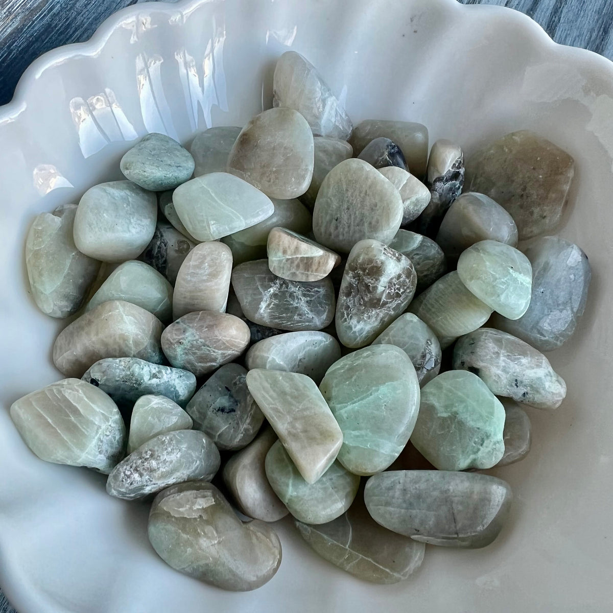 Green Moonstone Tumbled Pocket Stone Specimen – Wholehearted Crystal Creations