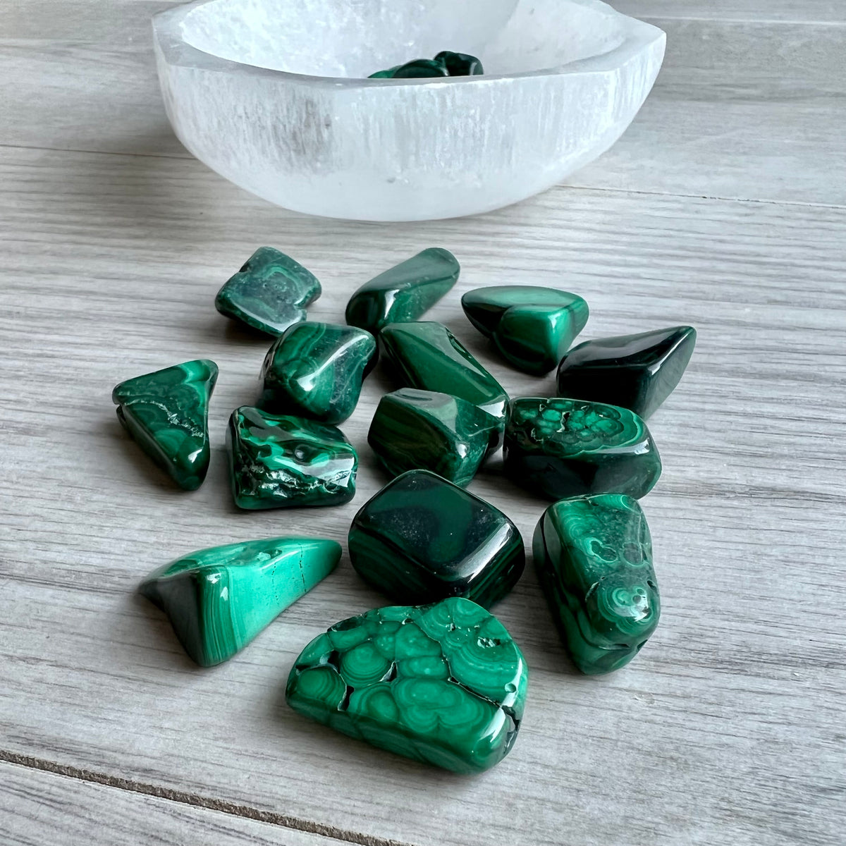 Malachite Extra Small Tumbled Pocket Stone Specimen – Wholehearted Crystal Creations