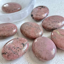 Rhodonite mini palm stone