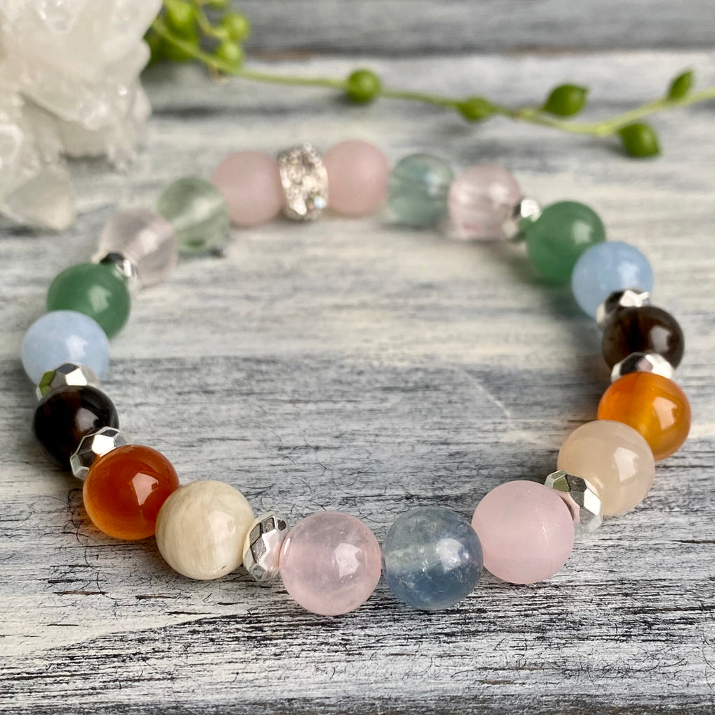 Fertility & Pregnancy Support Intention Bracelet with Silver Hematite Spacers – Wholehearted Crystal Creations