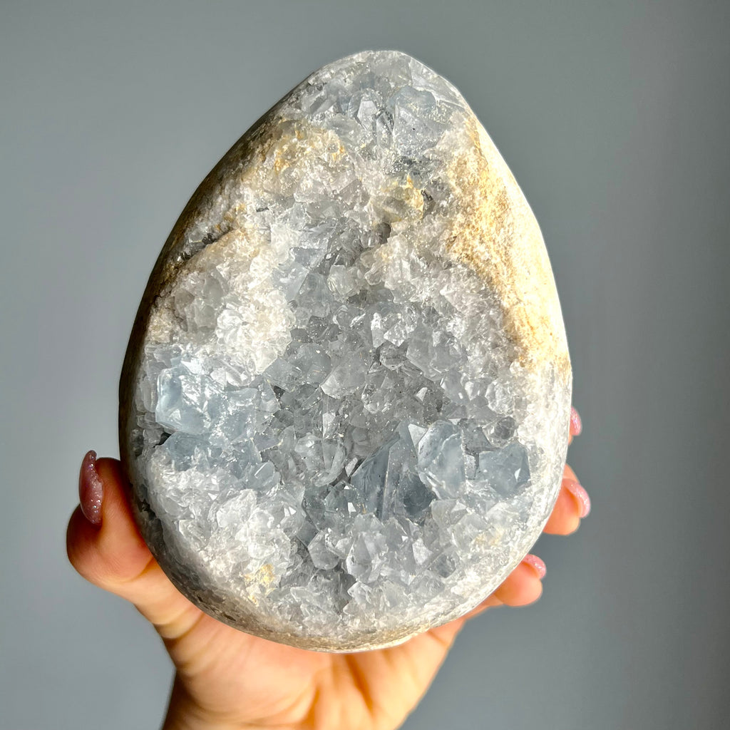 Celestite Geode Raw Crystal Specimen – Wholehearted Crystal Creations