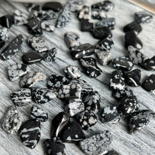 Snowflake Obsidian x4 (xm) tumbled Pocket Stone Specimen