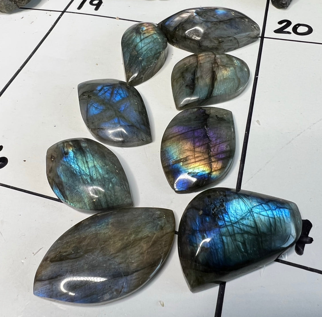 Labradorite Leaf Cabochon Crystal Specimen – Wholehearted Crystal Creations