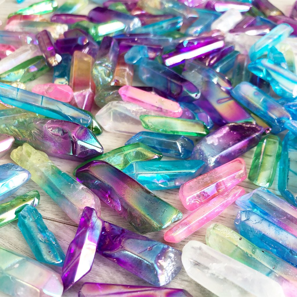 Aura Quartz Pocket Stone Specimen – Wholehearted Crystal Creations