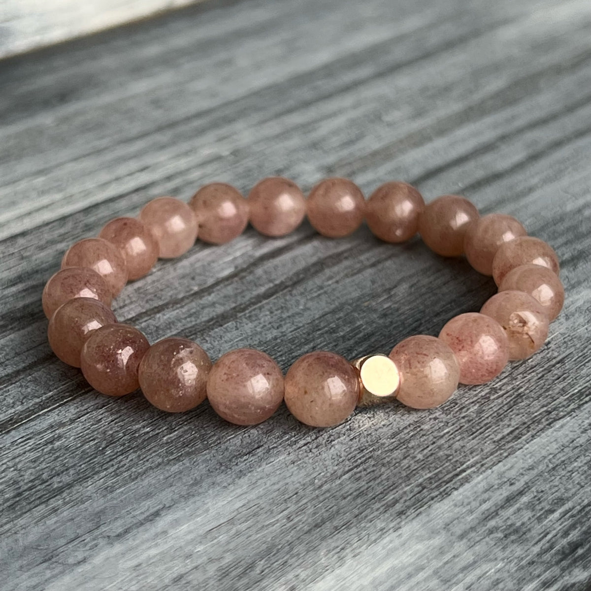 Strawberry Quartz Hematite Stretch Bracelet – Wholehearted Crystal Creations