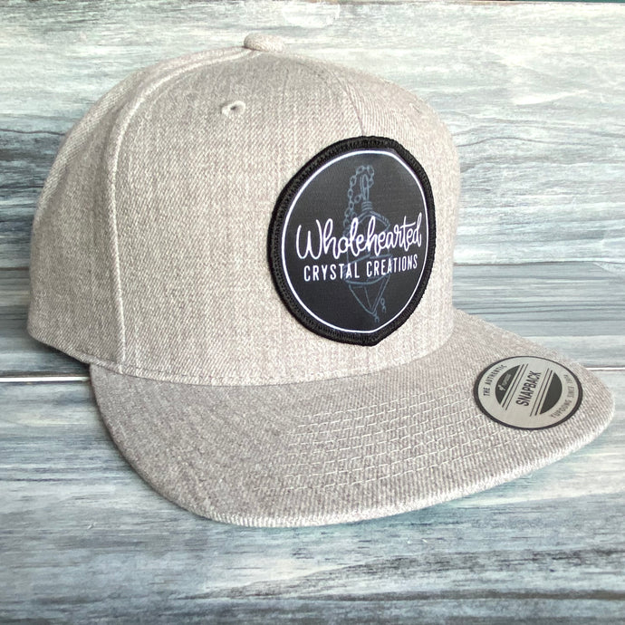 Wholehearted Grey Yupoong Classic Flatbill Snapback Hat