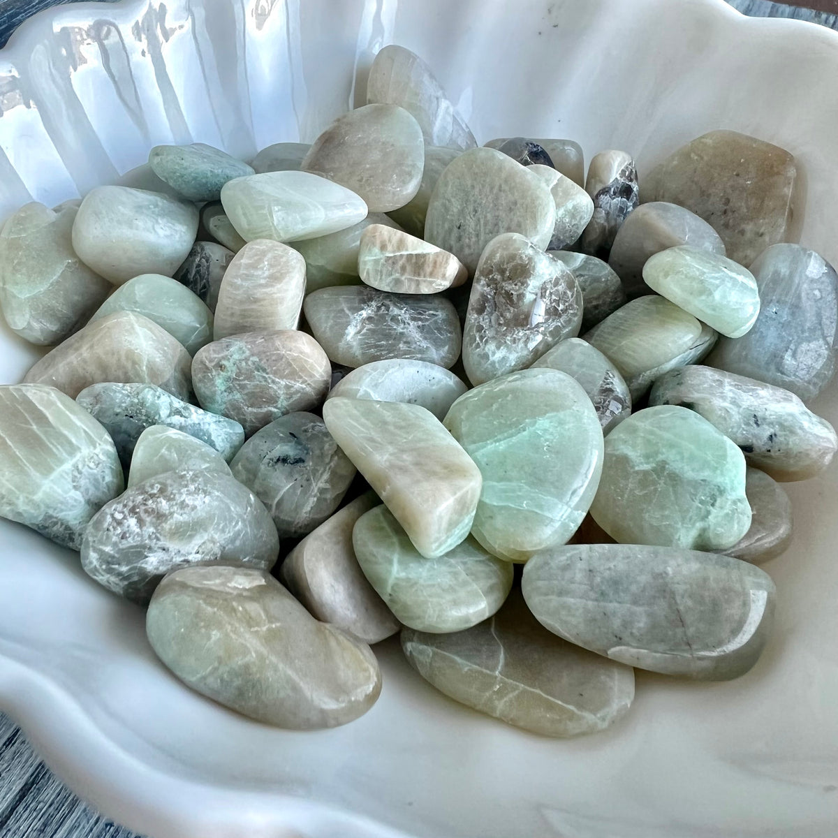 Green Moonstone Tumbled Pocket Stone Specimen – Wholehearted Crystal Creations