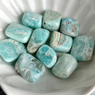 Blue Aragonite Caribbean Calcite Pocket Stone Small – Wholehearted Crystal Creations