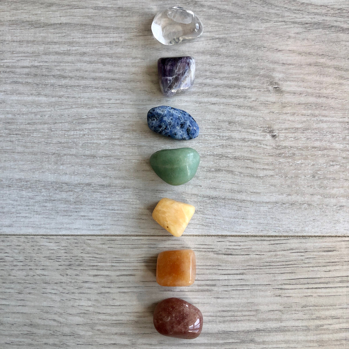 7 Chakra Healing Crystal Specimen Tumble Set – Wholehearted Crystal Creations
