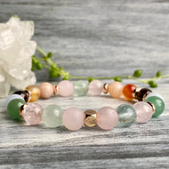 Fertility & Pregnancy Support Intention Bracelet with Rose Gold Hematite Spacers – Wholehearted Crystal Creations
