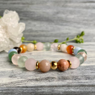 Fertility & Pregnancy Support Intention Bracelet with Gold Hematite Spacers – Wholehearted Crystal Creations