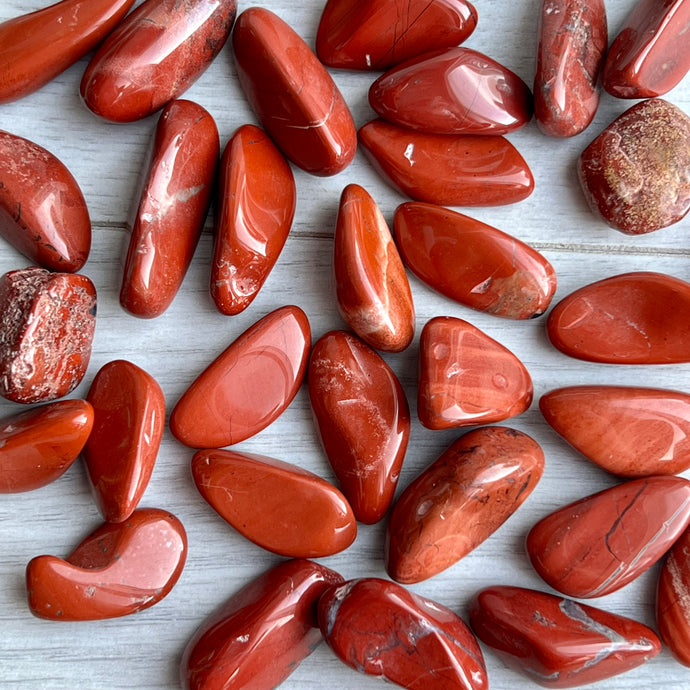 Red Jasper pocket stone crystal specimen