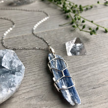 Kyanite Wire Wrapped Necklace on 925 sterling silver