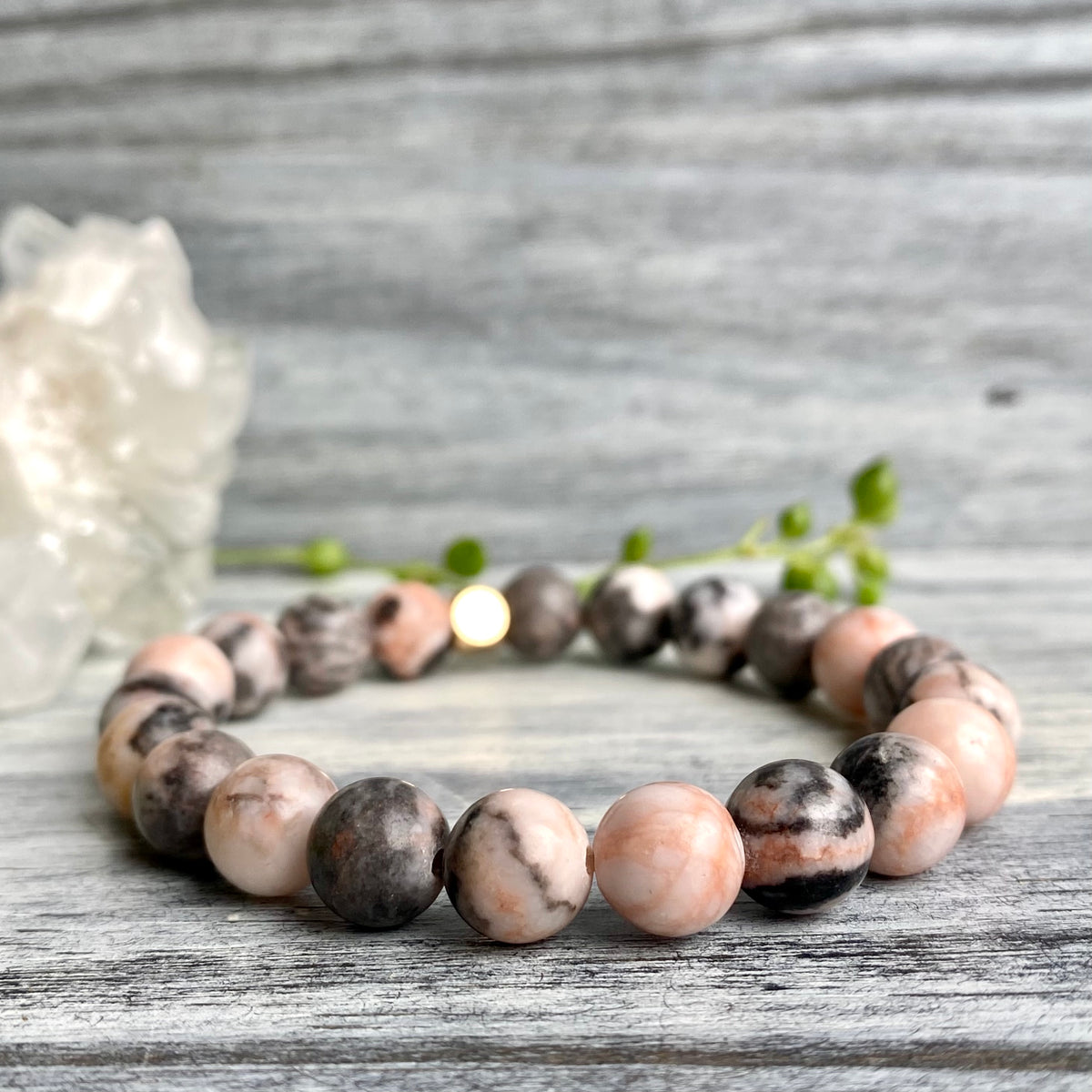 Pink Jasper Hematite Stretch Bracelet – Wholehearted Crystal Creations